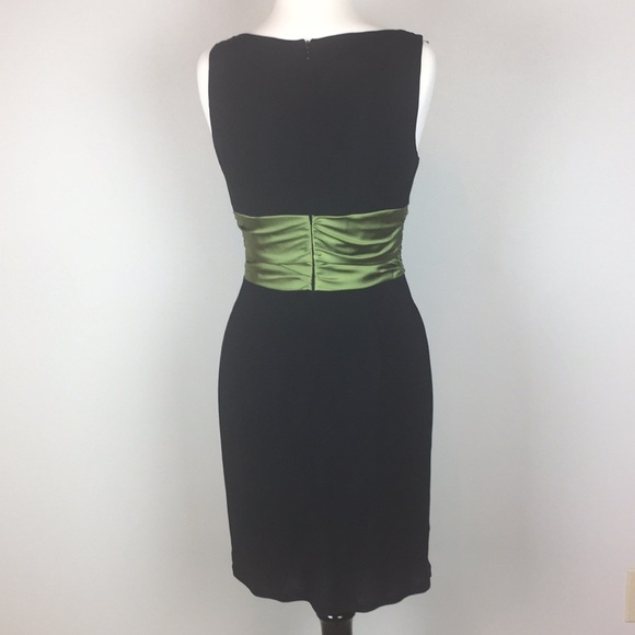 Cocktail Dress w/ emerald green waist - Picture 2 of 2